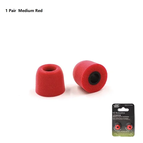 1 Pair Red 3 пары наушников Sillicone, амбушюры, заглушки, пена памяти, наушники, вкладыши, наушники, защитный чехол для KZ ZS3 ZS5 ZS6 - Цвет: 1 Pair Red