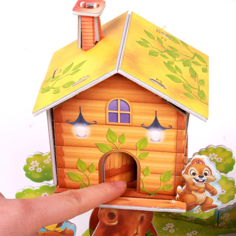 Креативная модель дома игрушка ручная работа оригинальность сделай сам 3d