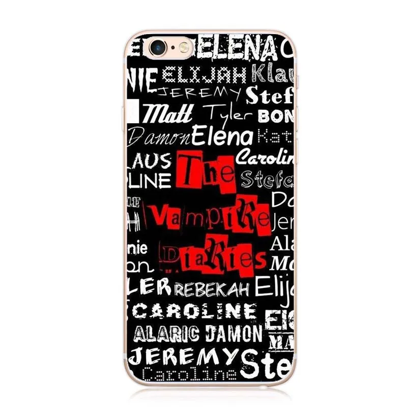 Прозрачный чехол для мобильного телефона с изображением дневников вампира 8