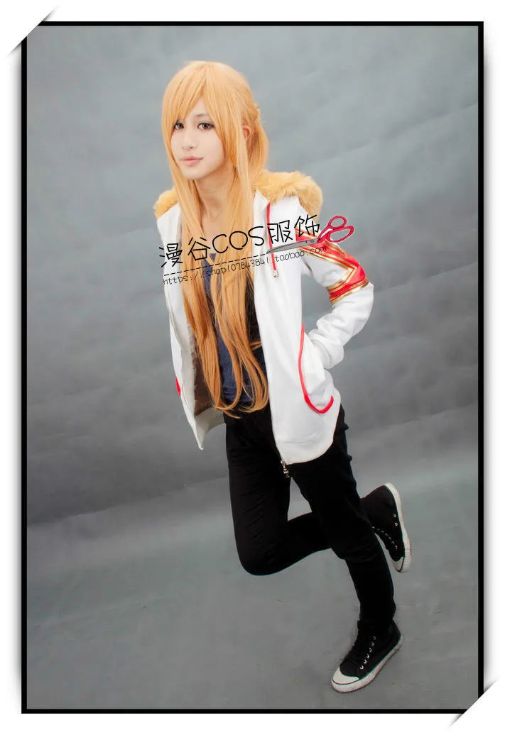 Толстовка с капюшоном для косплея Sword Art Online Asuna теплая куртка на зиму и весну|asuna