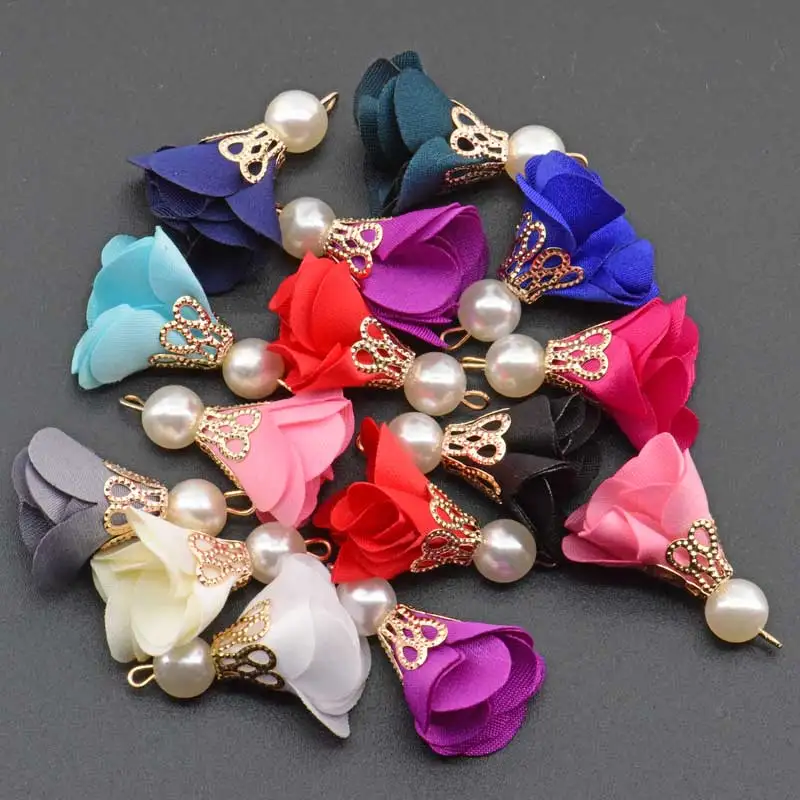 30mm(10pcs/lot) Mix Bead Cap flower Tassels /jewelry accessories/ Accessories For Jewelry Diy Making Supplies bracelet necklace | Украшения