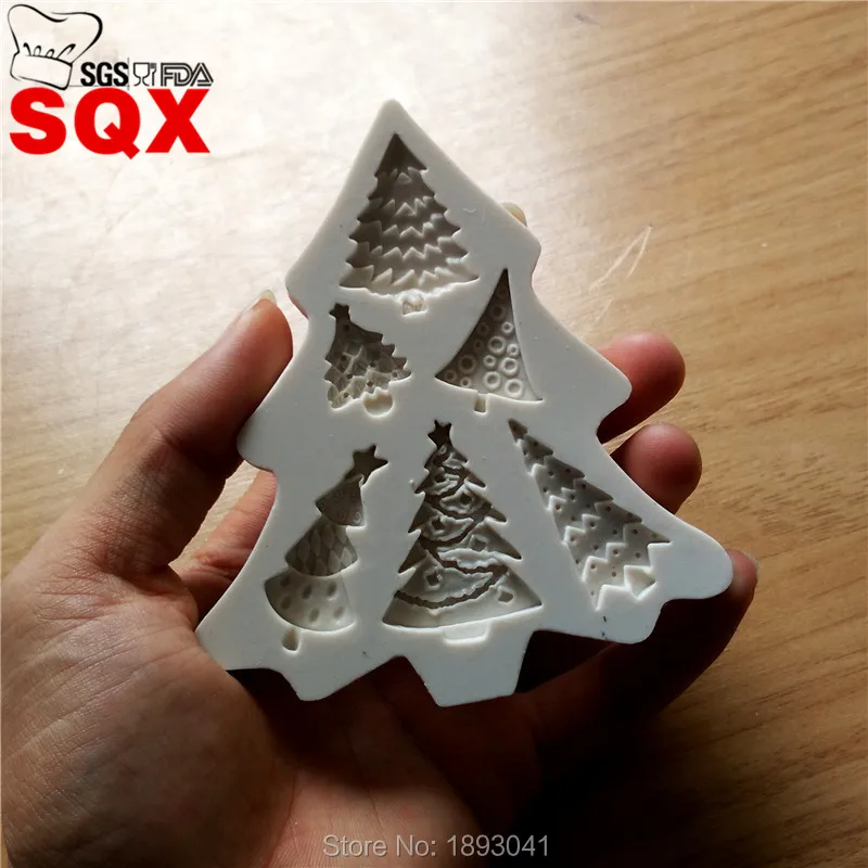 6 шт. силиконовые формы для выпечки кексов рождественской елки SQ16332 формочка