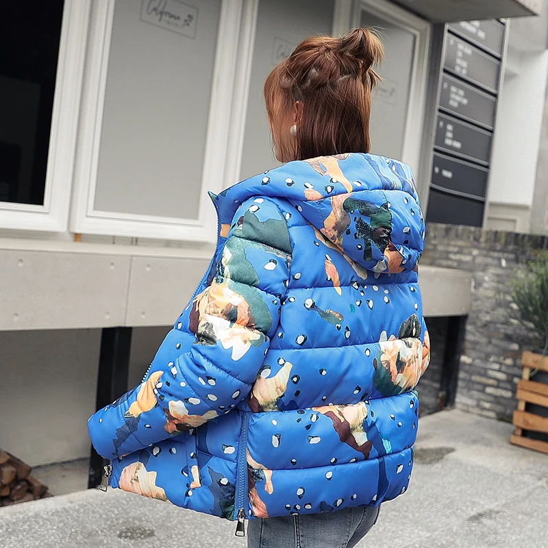 Пуховая хлопковая одежда 2019 новая зимняя куртка женская плотная короткая Модная