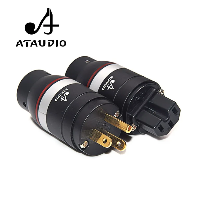ATAUDIO Hifi Разъем питания высокая производительность позолоченный одна пара США + IEC