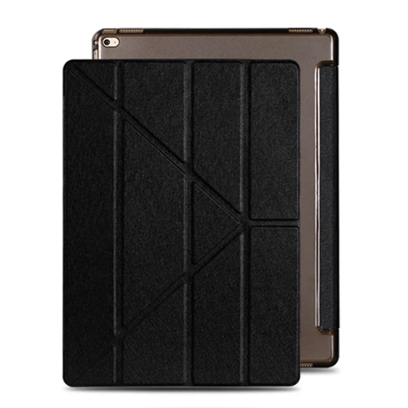 Черный Для Apple Ipad Pro 12,9 супер тонкий чехол-подставка из искусственной кожи чехол для планшета кожаный чехол для Ipad Pro 12,9+ стилус - Цвет: Черный