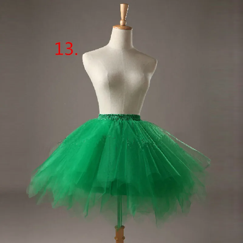 Женская короткая юбка дешевая Нижняя многоцветный тюль кринолин рокабилли