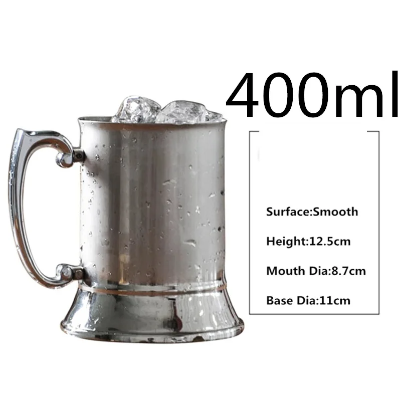 400ml 1 шт 480 мл идеальная забитая кружка для мула в Москву медная покрытая пивная чашка кофейная чашка из нержавеющей стали с медным покрытием - Цвет: 400ml