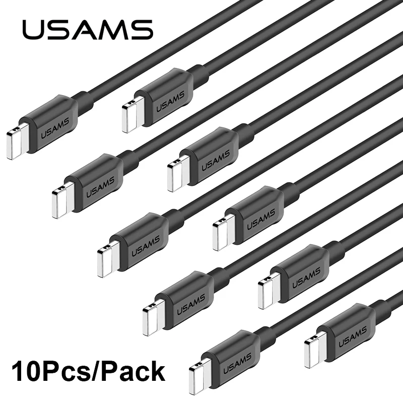 10 шт./лот USAMS USB кабель для iPhone IOS 11 9 2A быстрое зарядное устройство Usb зарядный X 8 7 6 5