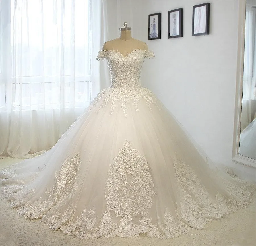 Vestido Де Casamento Реальные Фотографии Бальное платье Милая Люкс Блестки Бисером