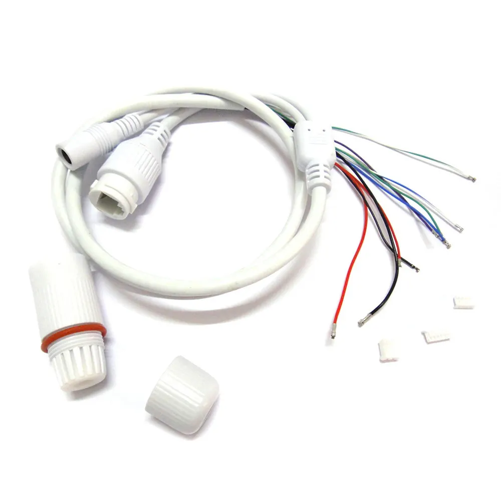 2 шт. CCTV IP Сетевая камера PCB модуль weatherpoof видео кабель питания 60 см длиной RJ45