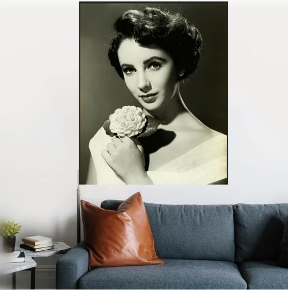 

Modern Oil Painting HD Print On Canvas Classical Black And White Audrey Hepburn Wall Art Picture Poster For Home Decor No Frame