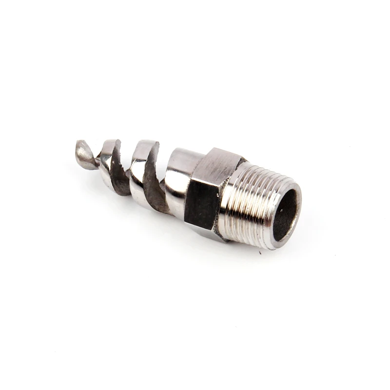 1-10pcs 3/8 Inch Stainless Steel Spiral Nozzle Male Thread Silver Atomizating Sprinkler High Quality Cone | Дом и сад