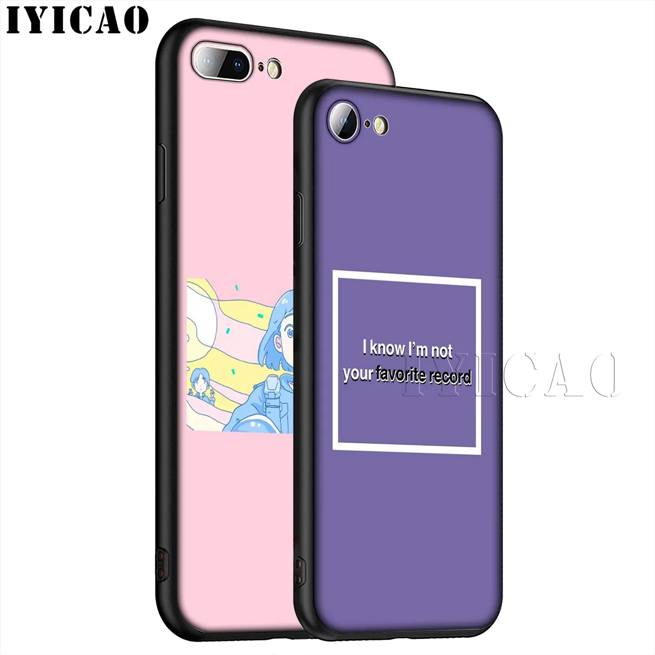 IYICAO Japanese anime Love Friend ART Soft Silicone Phone Case for iPhone XR X XS 11 Pro Max 6 6S 7 8 Plus 5 5S SE 10 Cover |
