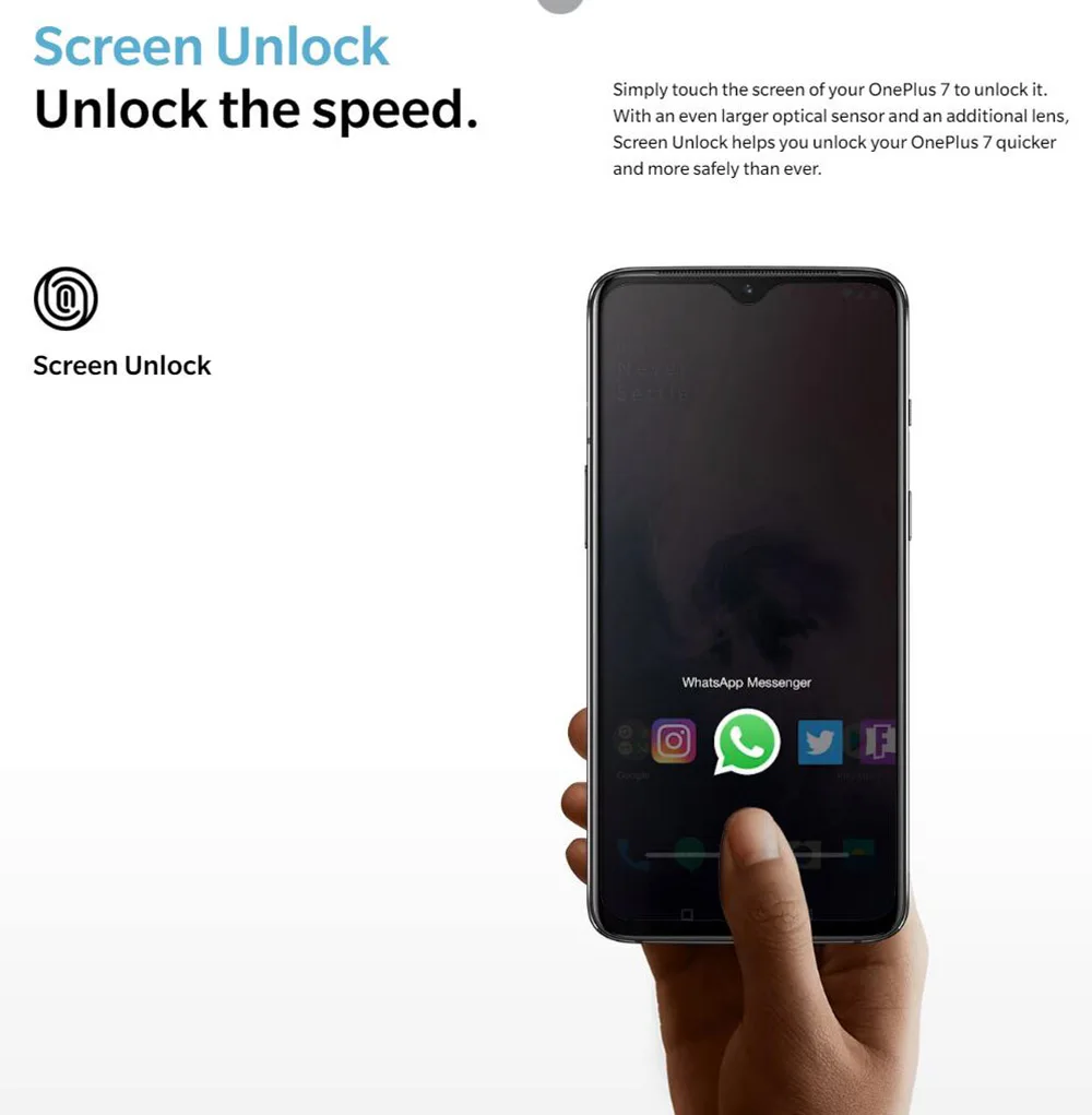 Мобильный телефон Oneplus 7, 8 ГБ, 256 ГБ, Snapdragon 855, 6,41 дюймов, экран, отпечаток пальца, 48мп, задняя камера, 16Мп, фронтальная камера, телефон