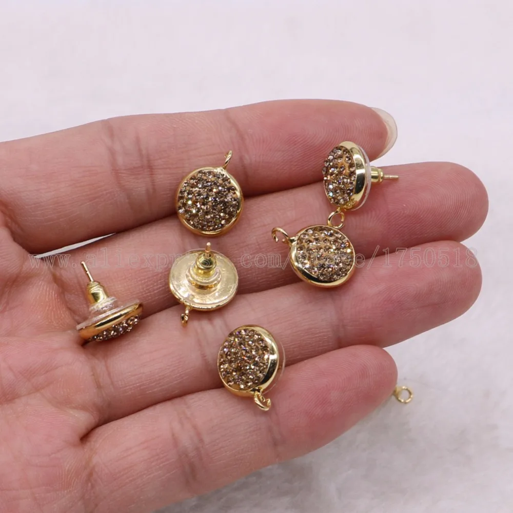 10 пар круглые серьги гвоздики ювелирное изделие в поисках 12 мм разноцветные