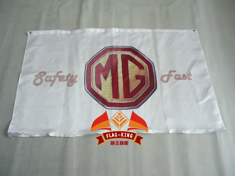 

MG safety fast racing flag,90*150CM polyester MG safety fast car banner