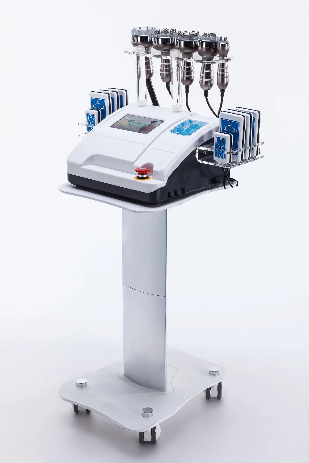 

6 IN 1 40K Ultrasonic Liposuction Cavitation RF Machine 8 Pads 650NM Lipo Laser Slimming Machine Vacuum RF Skin Rejuvenation