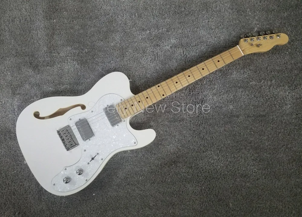 Новый магазин Shelly заводской под заказ белое f отверстие 6 струн J5 double H pickups dot