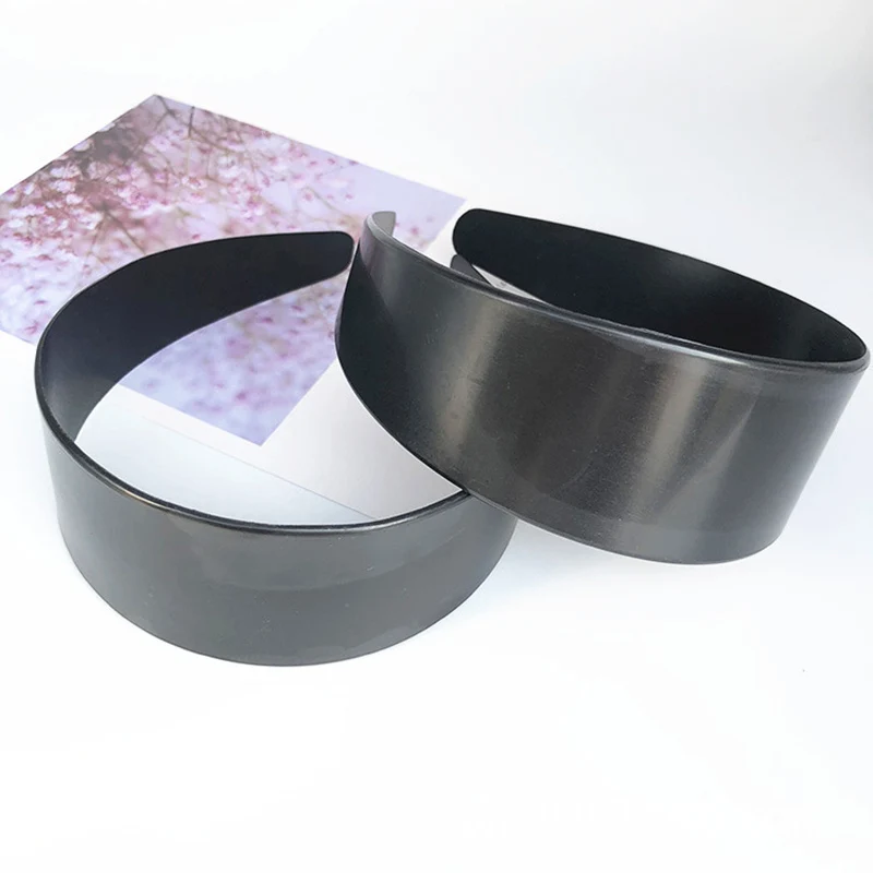 

10PCS 4.8cm 1.85" Black No teeth Plain Plastic Hair Headbands as DIY women accessories,women headbands Handmade hair jewelry