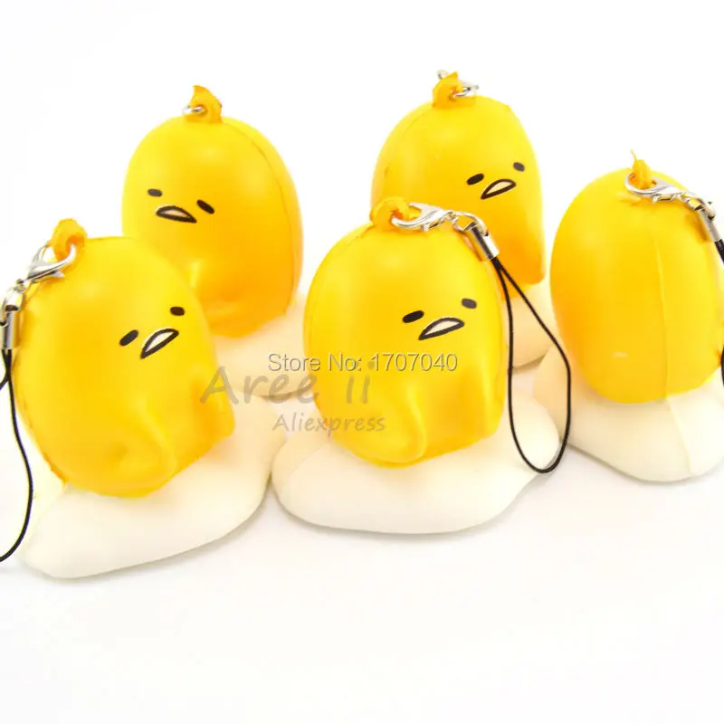 2016 Симпатичные 5 см мини squishy gudetama талисмана шаржа сладкий крем запах