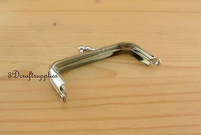 Кошелек для монет рамка с клеем на застежке серебристый 3 дюйма x 1 1/2 A29|coin purse