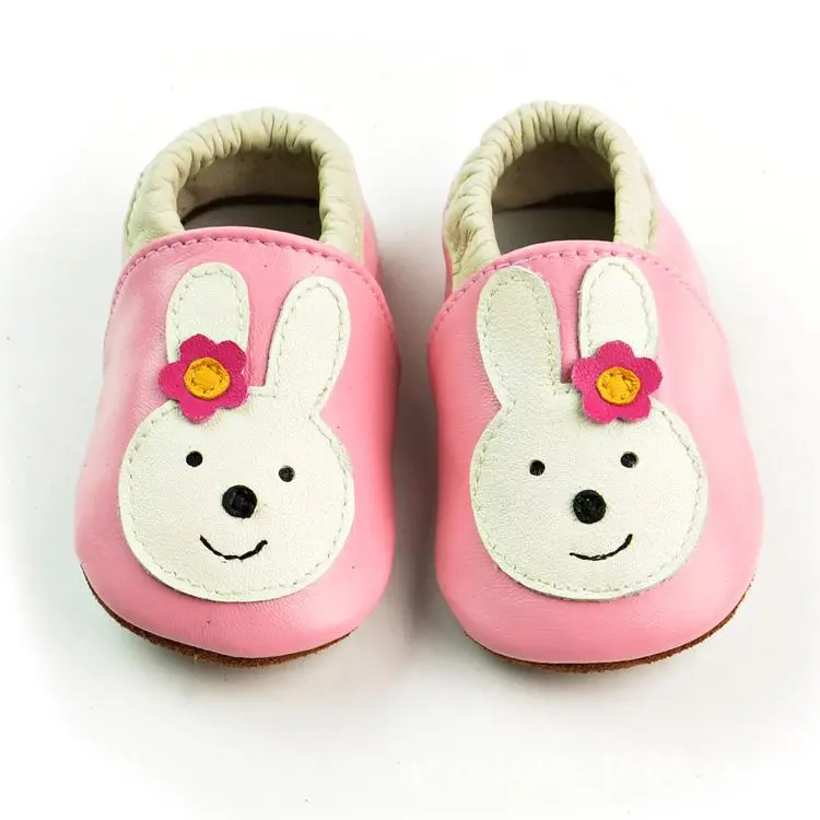 Rabbit Детские первые ходунки; обувь для малышей; обувь для новорожденных мальчиков и девочек с мягкой подошвой; детская обувь из натуральной кожи ручной работы; обувь для новорожденных девочек - Цвет: Rabbit