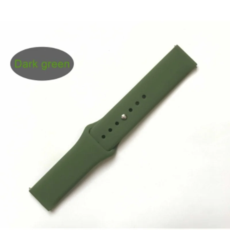 Army Green Мягкий силиконовый ремешок для часов для Xiaomi Huami Amazfit Bip ремешок на запястье 20 мм ремешок для наручных часов для Mijia для Garmin vivoactive 3 - Цвет: Army Green