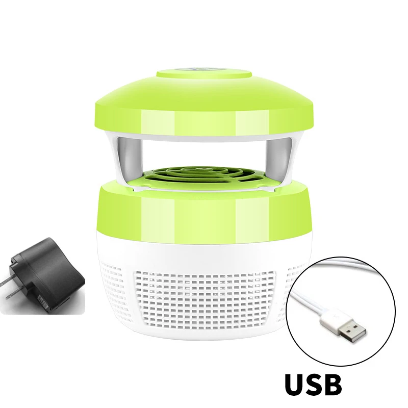 green USB зарядка антимоскитная лампа Смарт оптически контролируемый безопасности москитная убийца лампы - Цвет: green