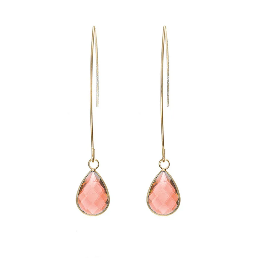 Qianraq Стильные Простые серьги с подвесками и кристаллами висячие для женщин