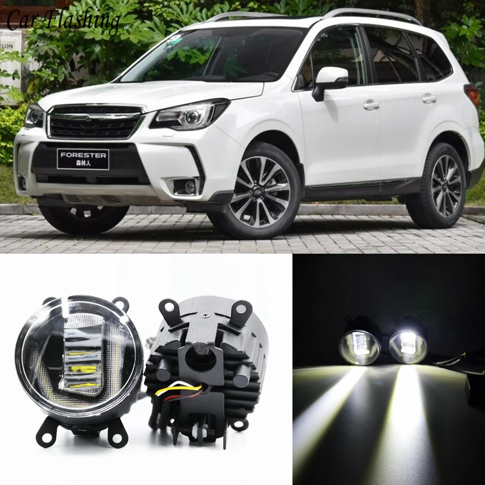 3 в 1 функции авто светодиодный свет для Subaru Forester 2013 2018 DRL Дневной светильник