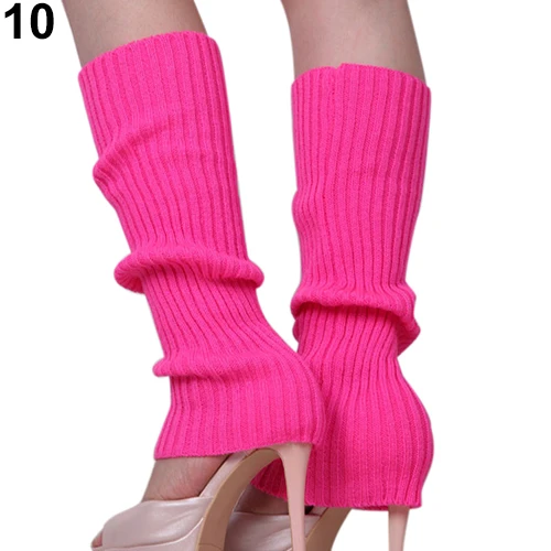 

Lady Women Solid Candy Color Knit Winter Leg Warmers Loose Style Boot Knee High Boot Stockings Leggings Gift Warm boots leg