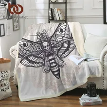 BeddingOutlet черно белое готическое покрывало из микрофибры|Одеяла|