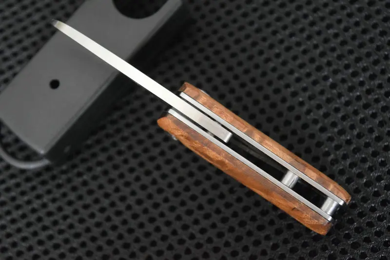 Trskt Small Folding knife hunting camping Pocket knives 440c Steel Satin Blade wood Handle 58HRC Dropshipping | Инструменты