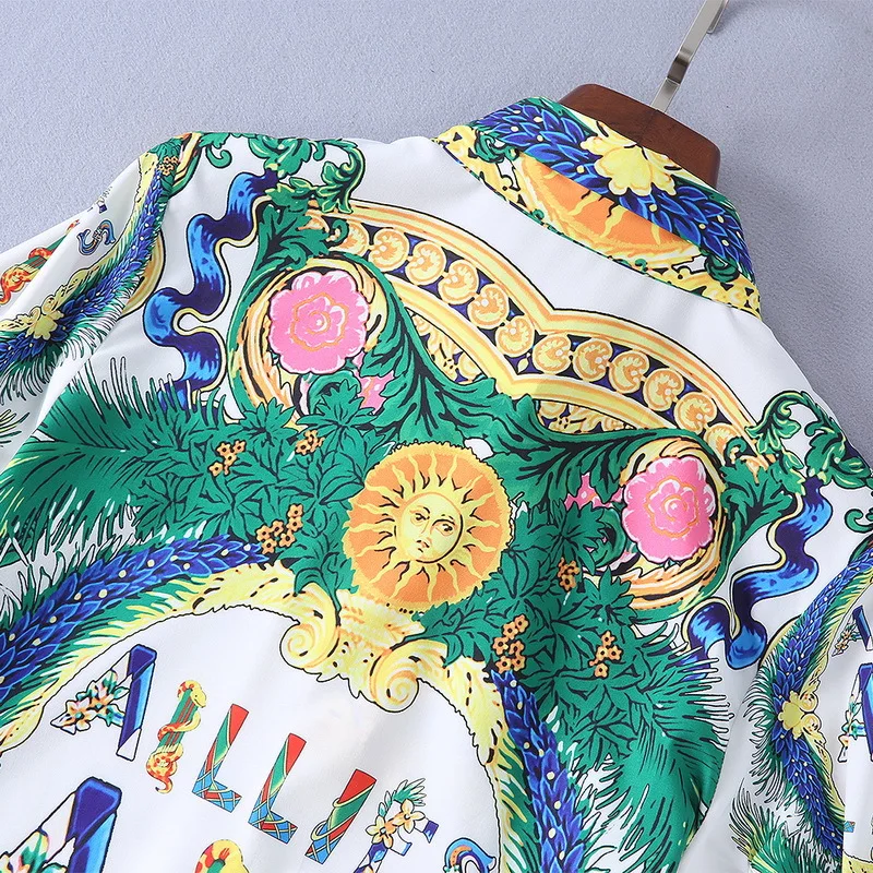 Летняя блузка с короткими рукавами и бантом цветочным принтом топ круглым