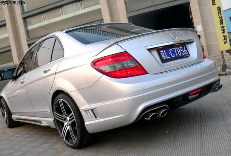 Для Mercedes Benz W204 спойлер 4-дверный седан C180 C200 C260 ABS Пластик хвост крыло Неокрашенный праймер Цвет для W204 2007-2013