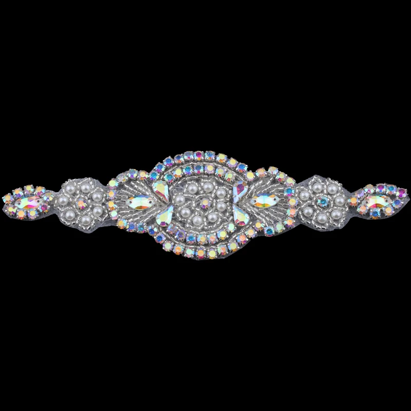 MASOKAN ручной работы Bling Пришить бисером кристалл AB аппликация СТРАЗА для свадьбы украшения для маленьких девочек аксессуары для волос