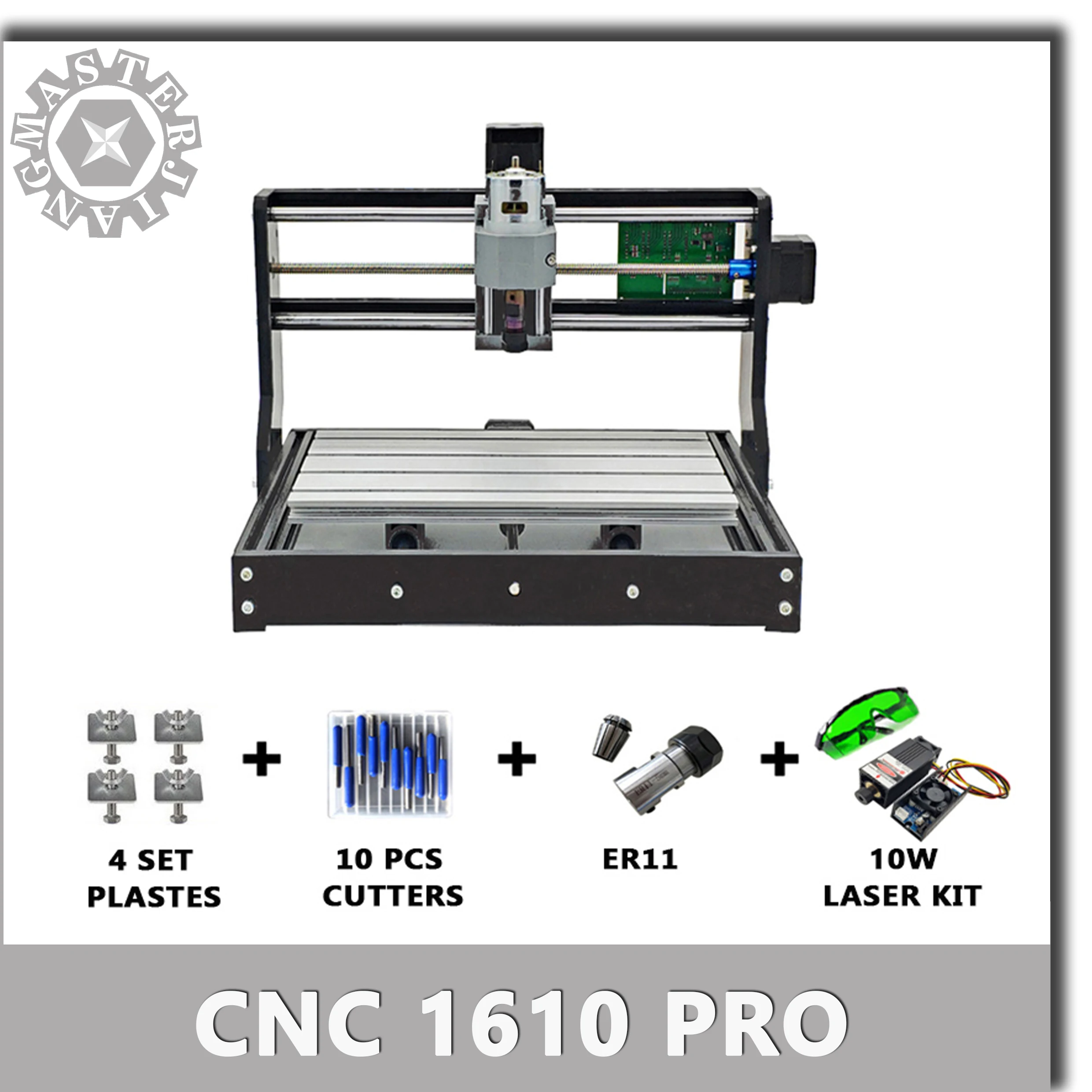 ЧПУ 1610 Pro GRBL 1,1 Diy мини лазерный станок 3 оси pcb фрезерный лазерный станок DIY деревянный маршрутизатор лазерная гравировка работа в автономном режиме