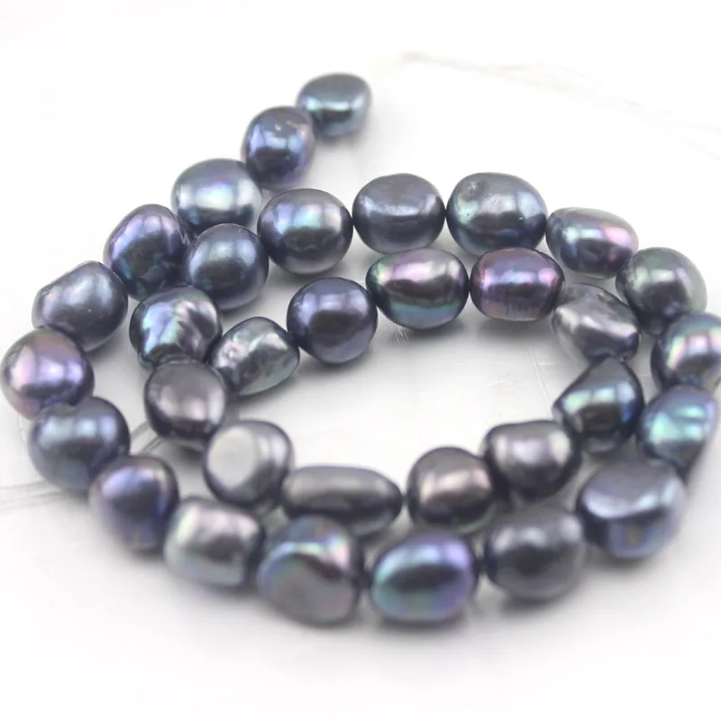 

Free Shipping 5 colors 10-11mm Jewelry Making Freeform Potato Natural Freshwater Big Pearl Beads Strand 15"