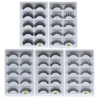 Накладные ресницы Eldridge, норковые ресницы 3D, толстые перекрещивающиеся ресницы для макияжа, наращивание ресниц, Естественный объем, 5 пар