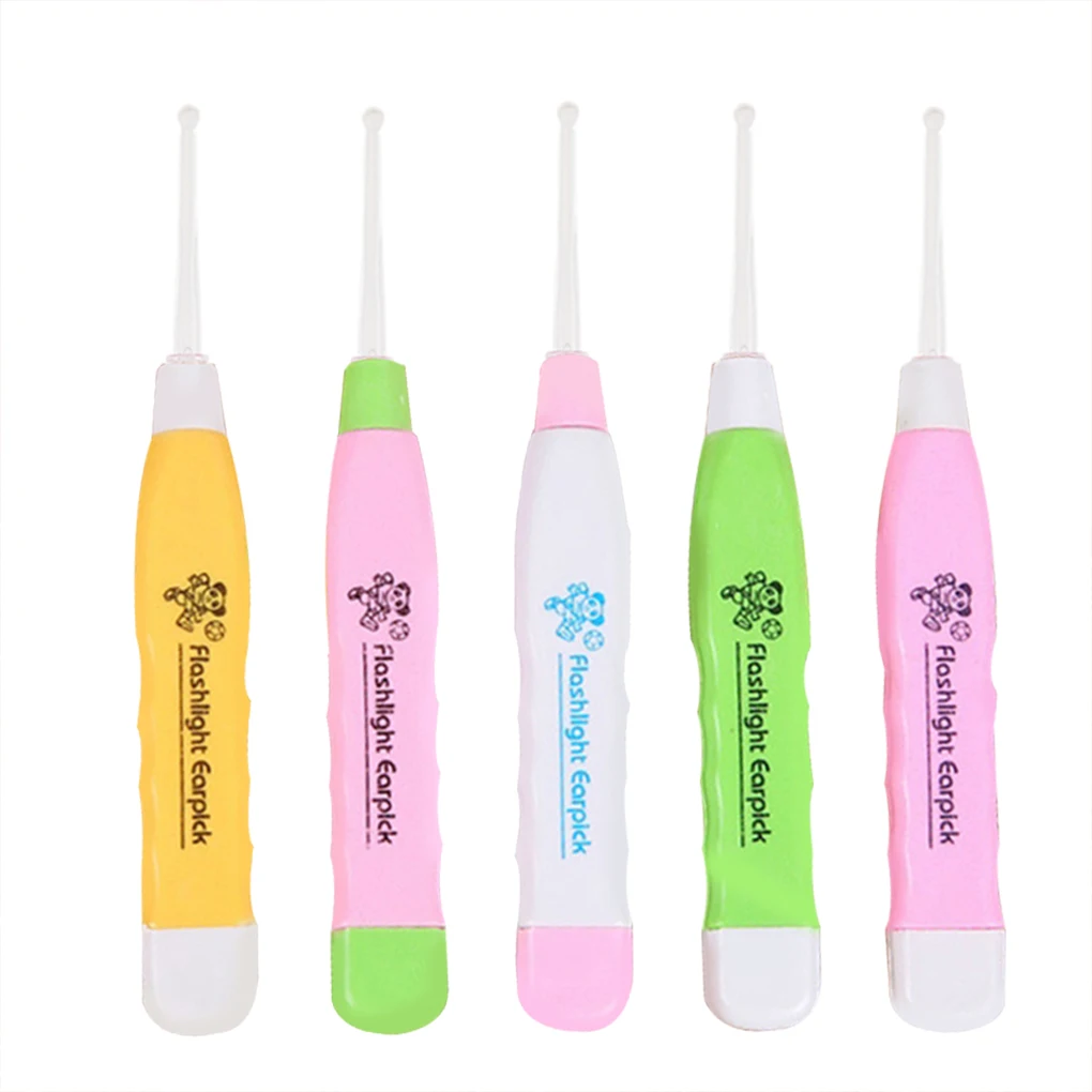 1pc random color Горячая 1 шт/2 шт/3 шт/5 шт мигающий светильник, светодиодный прибор для удаления воска в ушах, инструмент для очистки, случайный цвет - Цвет: 1pc random color