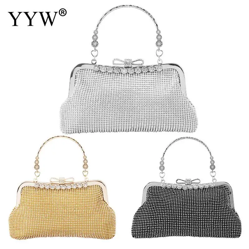 Стразы Уникальная вечерняя сумка с золотыми кристаллами клатч Кошелек вечерние
