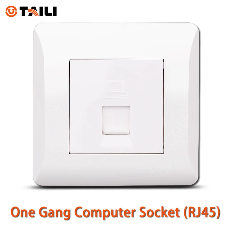 TAILI стандарт ЕС RJ45 компьютерная Розетка PC розетка для компьютера TL0624|outlet socket|outlet