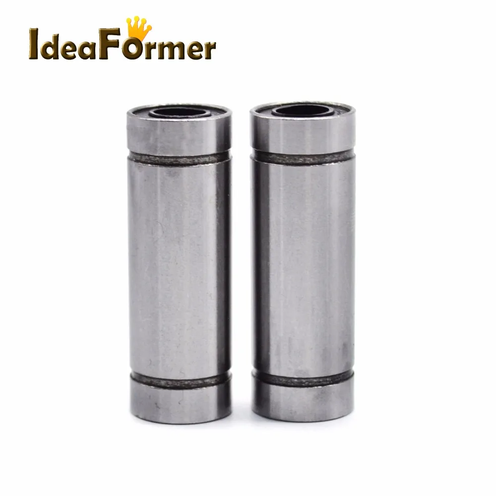 

IdeaFormer 4pcs LM6LUU LM8LUU LM10LUU long type 6/8/10mm linear ball bearing CNC parts for 3D printer LM6L LM8L LM10L