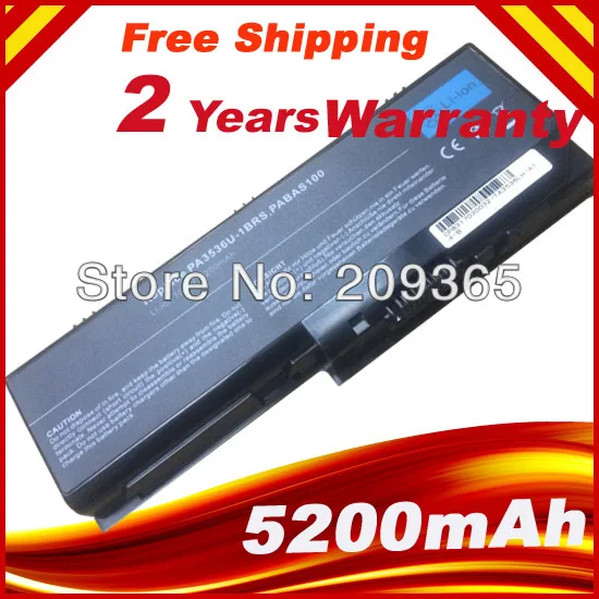 6 ячеек 5200 мАч аккумулятор для ноутбука Toshiba Satellite P205 P205D P300 P200 P200D P305 P305D PA3536U 1BRS