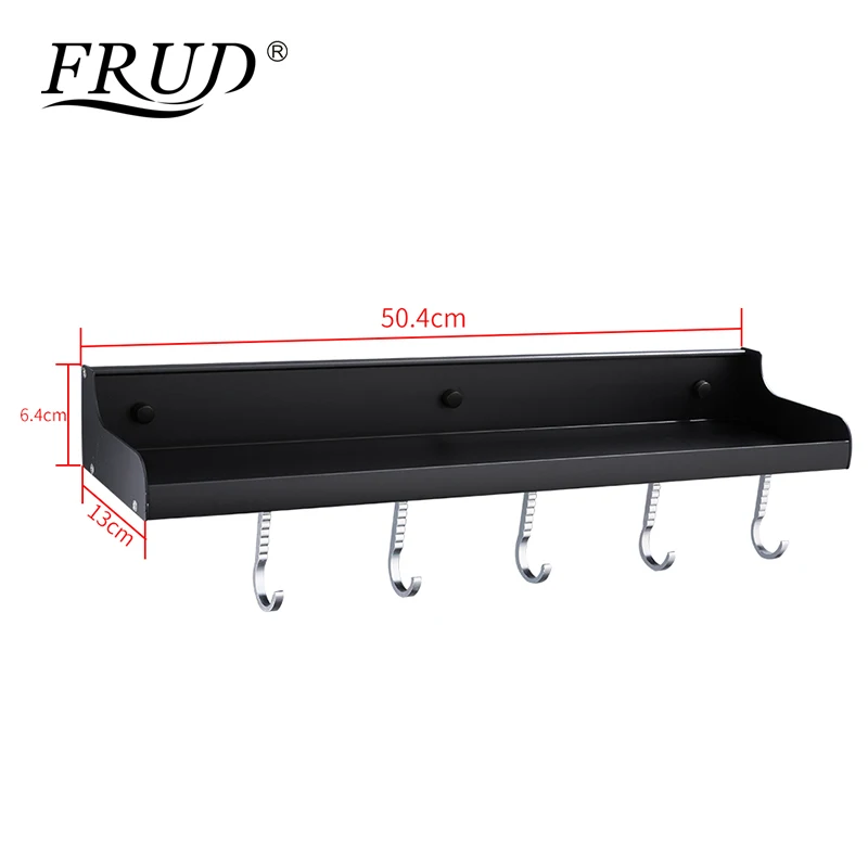 FRUD Новое поступление полки для ванной стеллаж хранения с пятью крючками