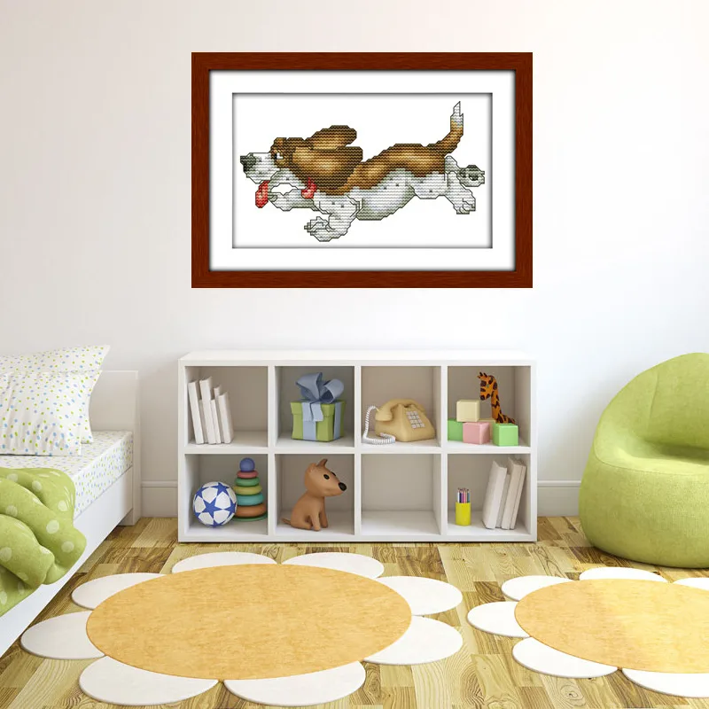 Милые наборы щенков для вышивки китайские узоров крестиком домашний декор | Дом и