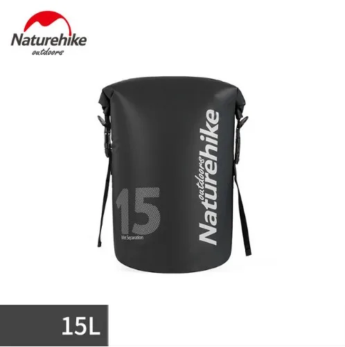 Black 15L Naturehike Waterproof Backpack Combo Dry Wet Bag Beach Sea Water Boating Drifting River Trekking Dry Bags Swimming Bag 10/15/25L - Цвет: Black 15L