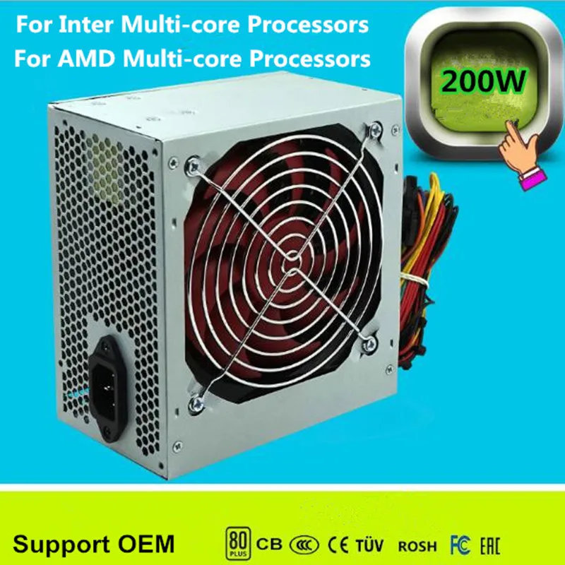 Блок питания для ПК 200 Вт блок Max 500 12 В игровой ATX настольного компьютера умный
