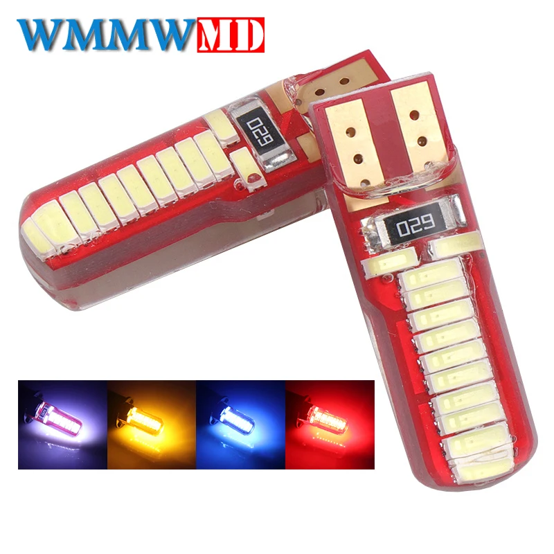 2 шт. Автомобильные светодиодные лампы T10 W5W 4014 SMD 168 194 12 В|Сигнальная лампа| |