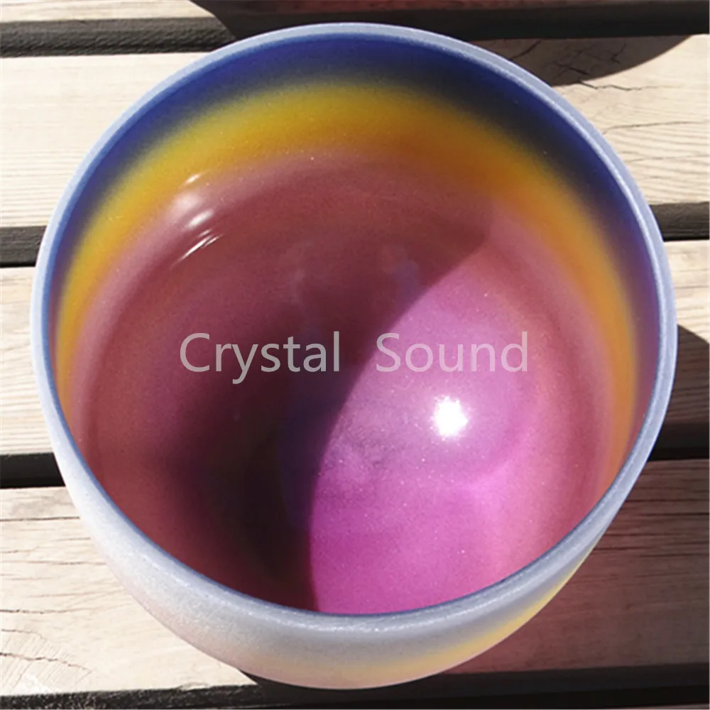 8 Inch B Crown Rainbow Chakra Quartz Crystal Singing Bowl | Спорт и развлечения